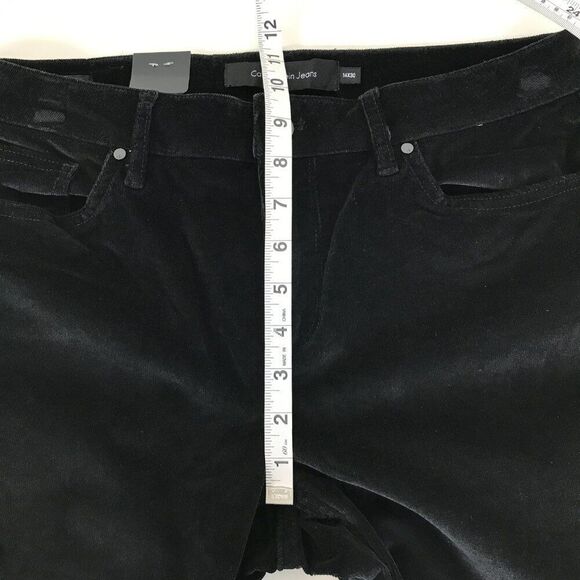 NEW Calvin Klein Jeans Ultimate Skinny Corduroy Pants Women's Plus 14 x 30 Black - Picture 6 of 13